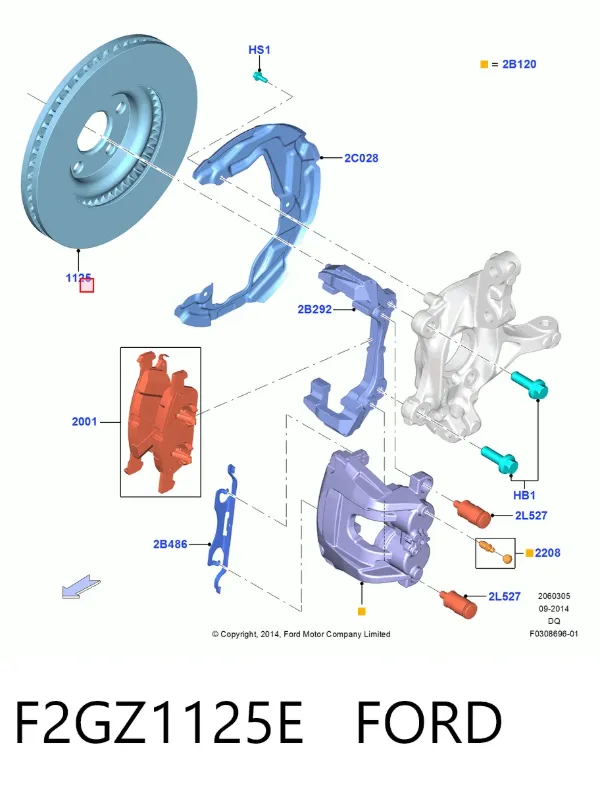 Disco de freno F2GZ1125E Ford