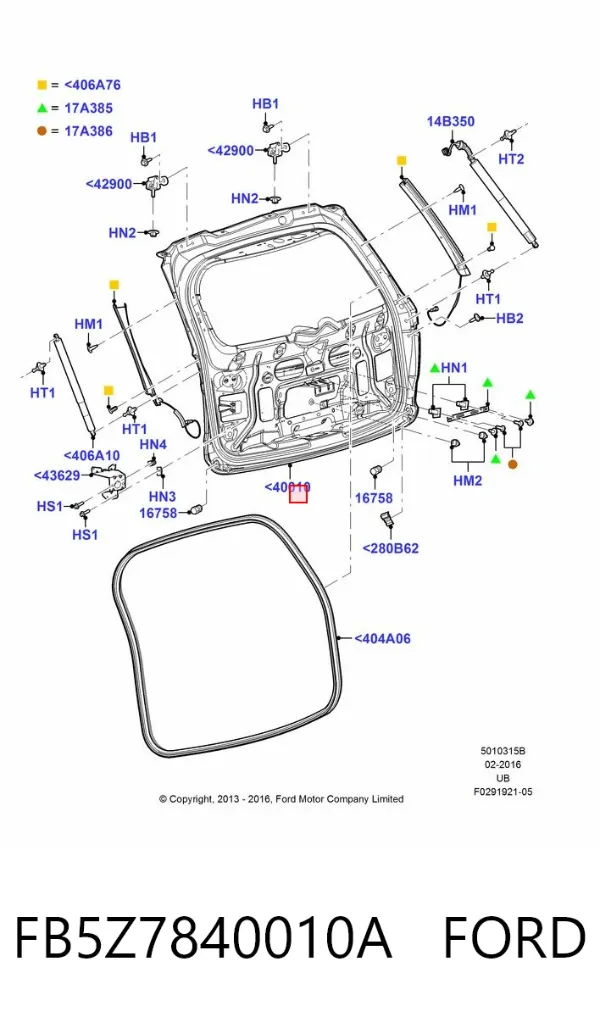 Puerta trasera Ford Explorer U5