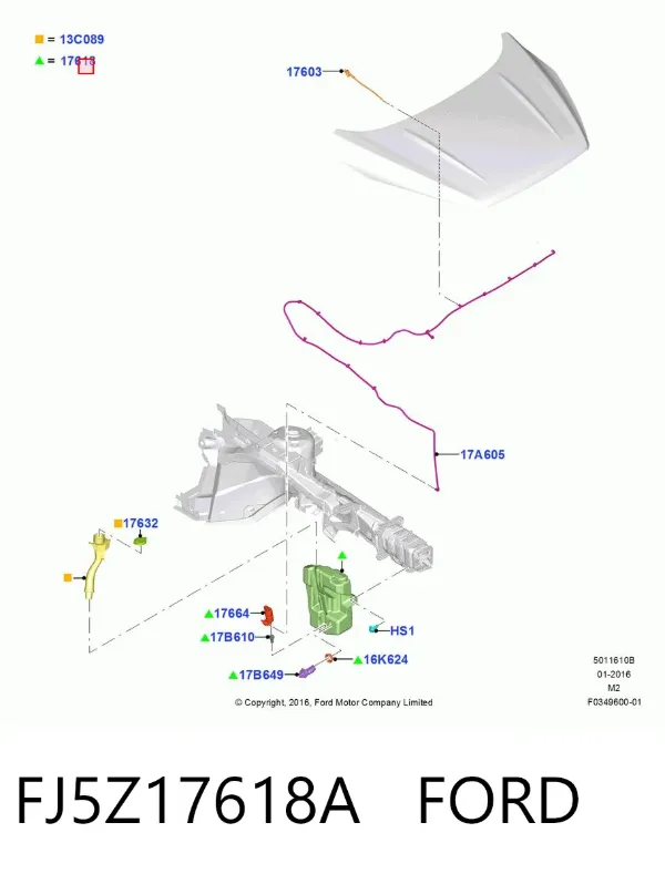 Depósito de limpiaparabrisas FJ5Z17618A Ford