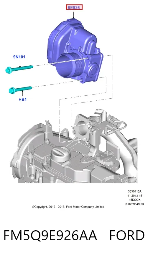Cuerpo de mariposa FM5Q9E926AA Ford