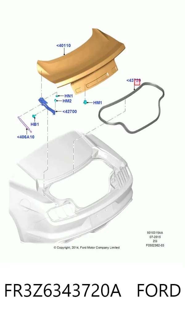  FR3Z6343720A Ford