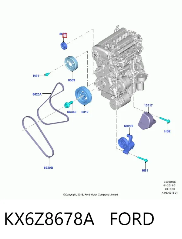 Polea inversión / guía, correa poli V 92244380 General Motors