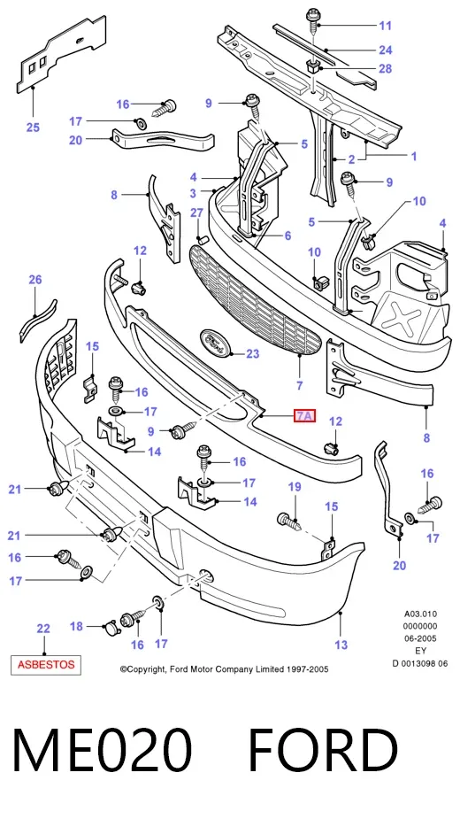 Parrilla ME020 Ford