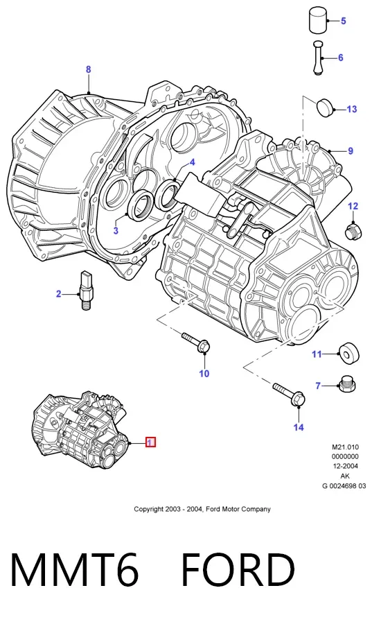 Caja de cambios MMT6 Ford