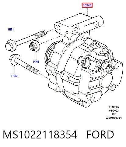Alternador MS1022118354 Ford