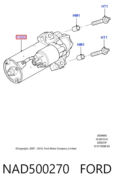 Motor de arranque NAD500270 Ford