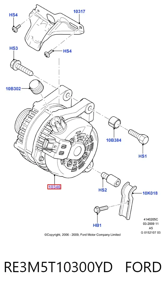 Alternador RE3M5T10300YD Ford
