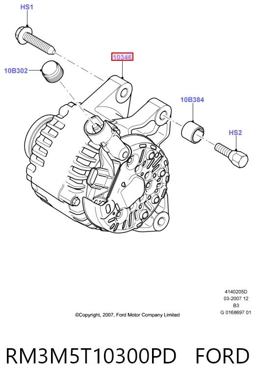 Alternador RM3M5T10300PD Ford