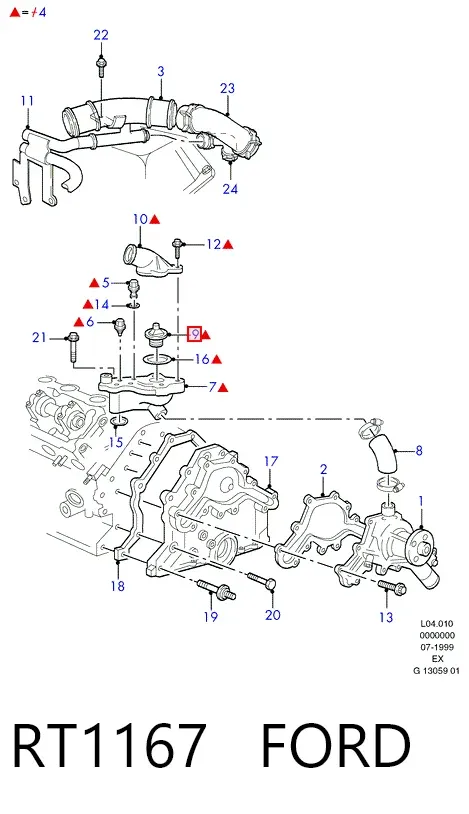 Termostato RT1167 Ford
