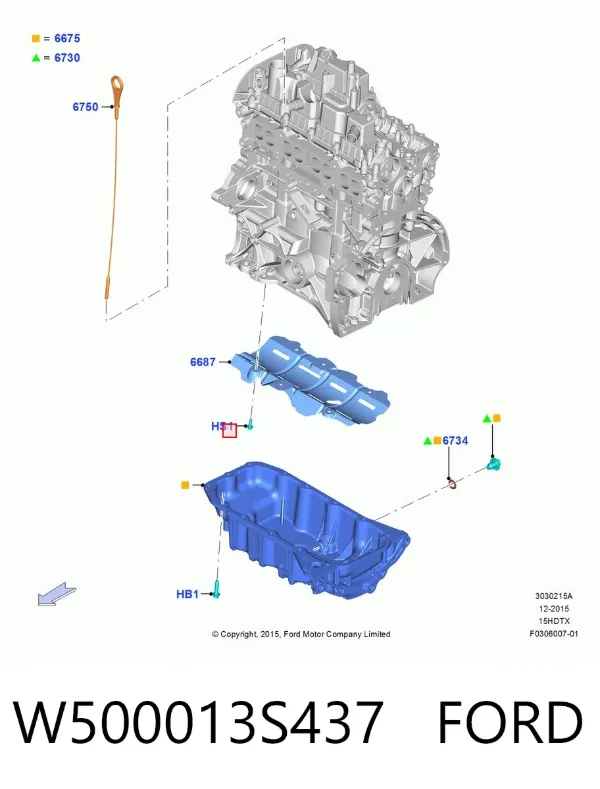 Kit de distribución W500013S437 Ford