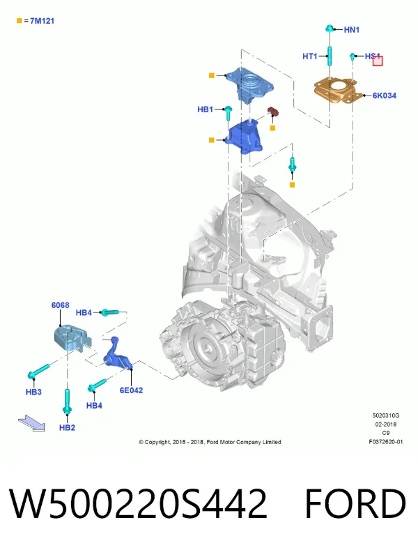 Cámara de freno con acumulador de energía W500220S442 Ford