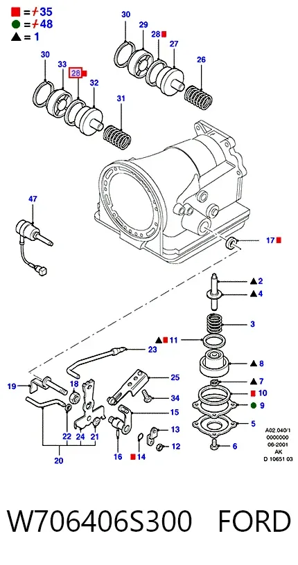 Embrague viscoso de ventilador W706406S300 Ford