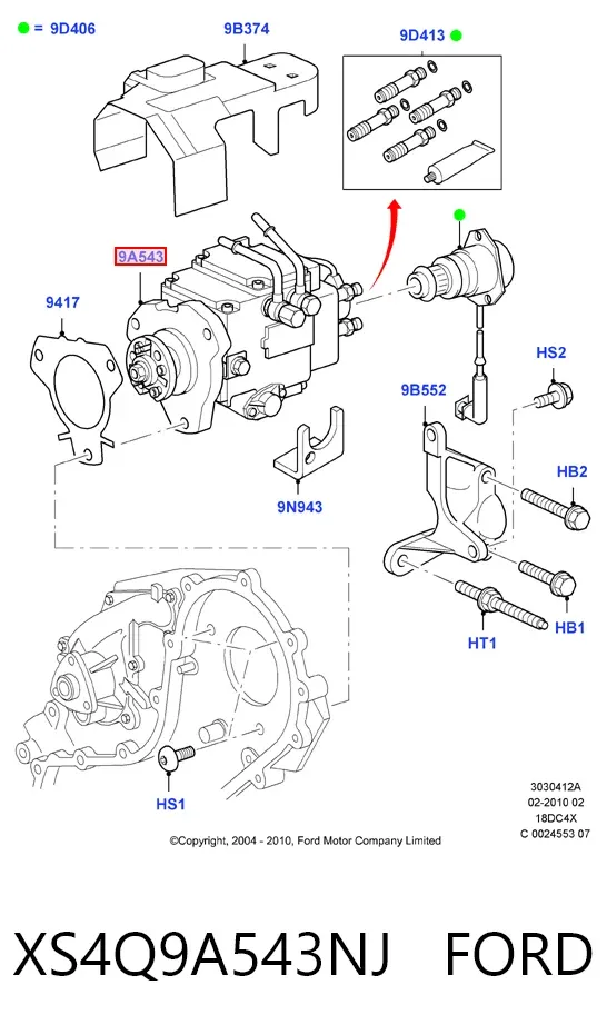 Bomba inyectora XS4Q9A543NJ Ford