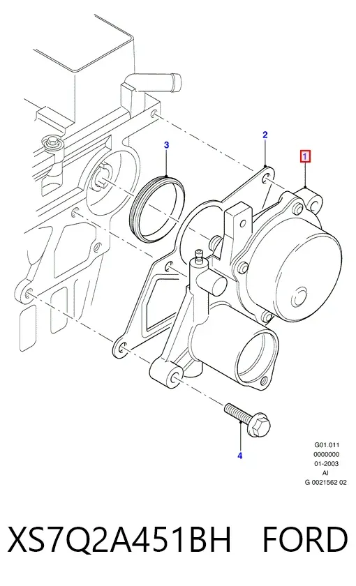 Bomba de vacío XS7Q2A451BH Ford