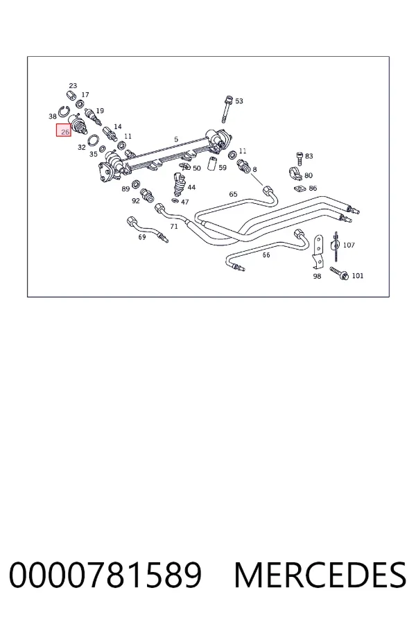Regulador de presión de combustible 0000781589 Mercedes