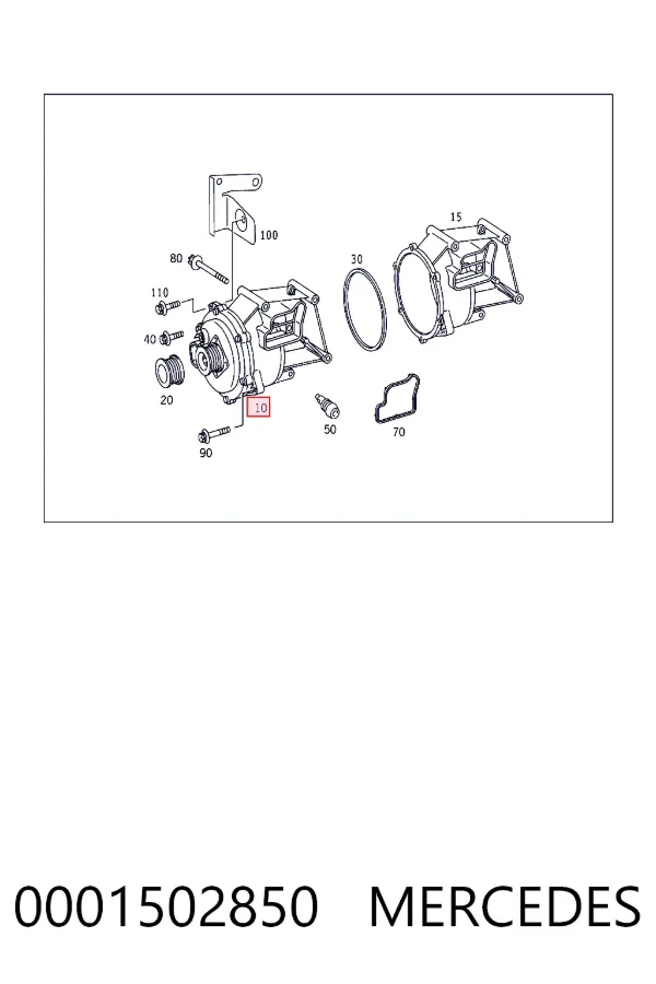 Alternador 0001502850 Mercedes