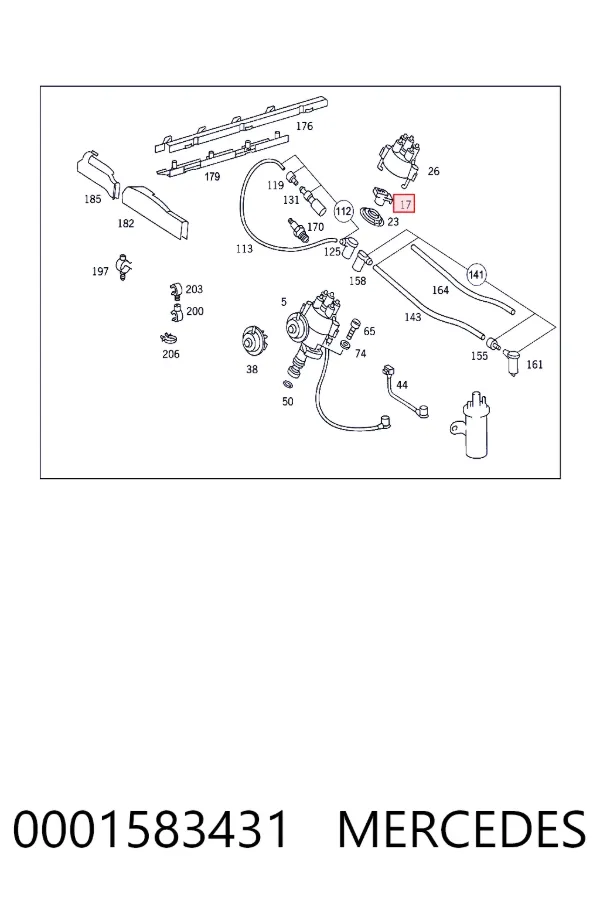 Rotor del distribuidor de encendido 0001583431 Mercedes