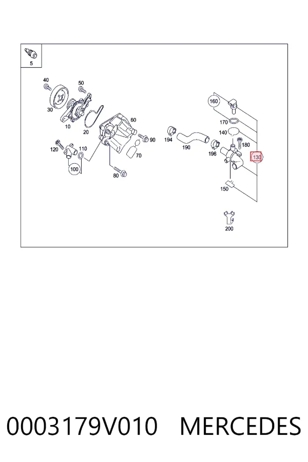 Termostato 0003179V010 Mercedes