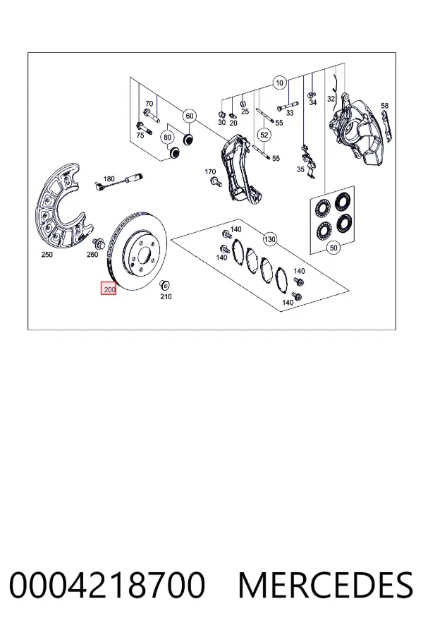 Disco de freno 0004218700 Mercedes