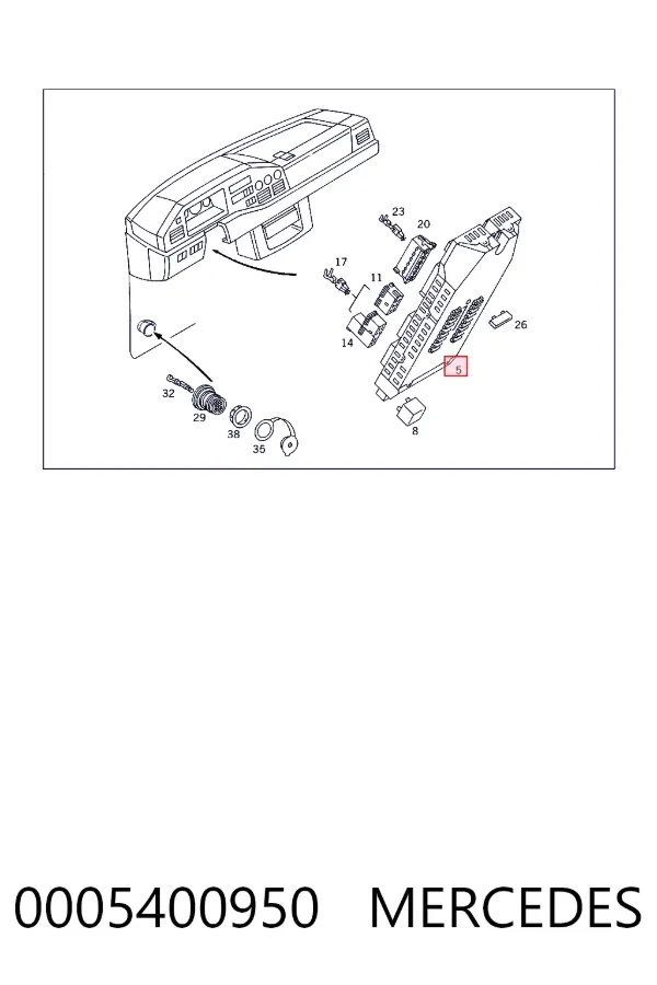 Caja de fusibles 0005400950 Mercedes