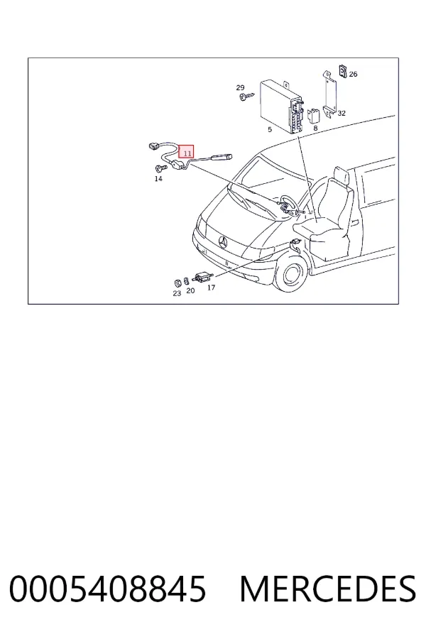 Interruptor de control de crucero 0005408845 Mercedes
