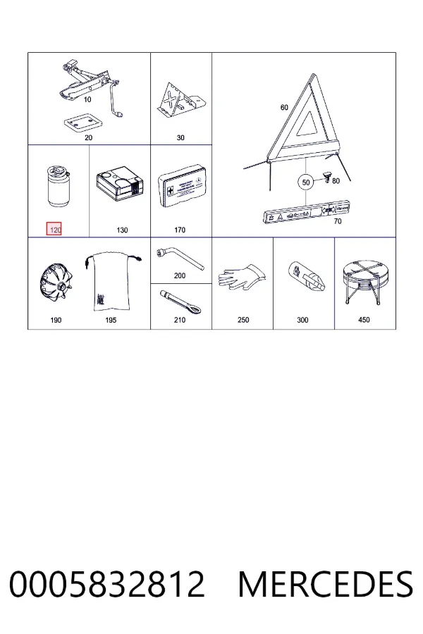 Sellador de neumáticos 0005832812 Mercedes