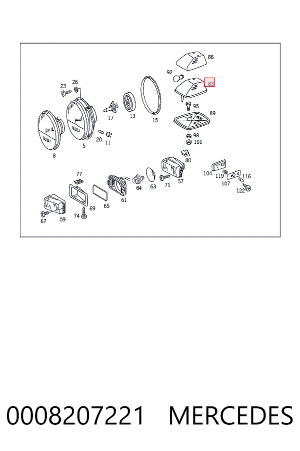 Luz intermitente 0008207221 Mercedes