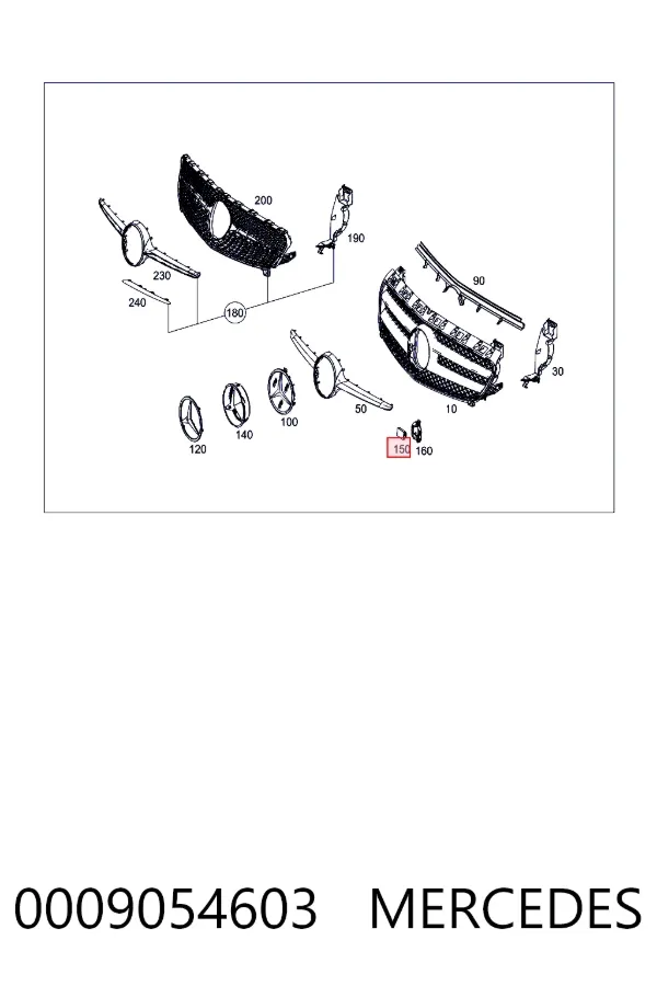 Sensor de distancia por radar 0009054603 Mercedes