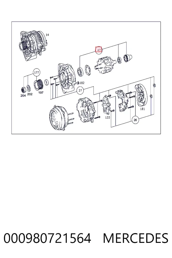 Rodamiento alternador F00M147802 Bosch