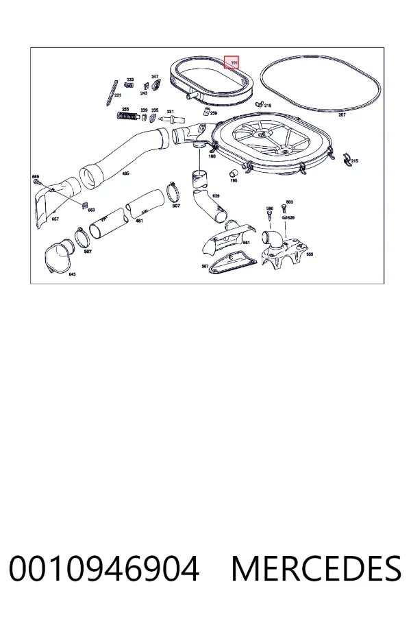 Filtro de aire 0010946904 Mercedes