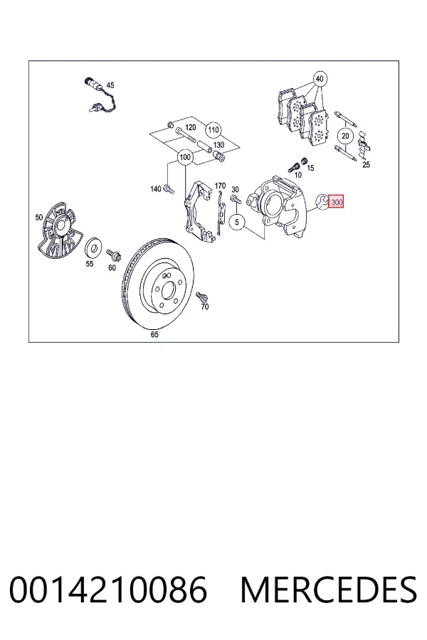 Kit de reparación de pinzas de freno 0014210086 Mercedes