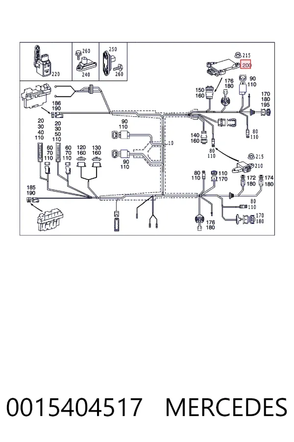 Sensor de aceleración lateral (ESP) 0015404517 Mercedes