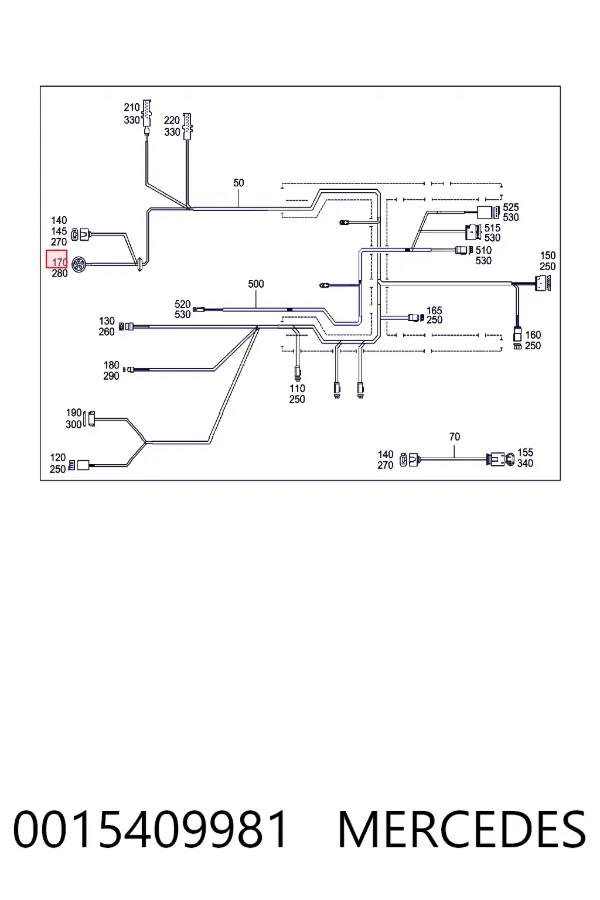 Conector de transmisión automática 0015409981 Mercedes