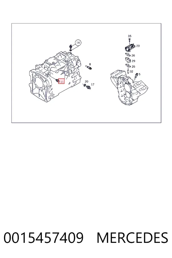 Sensor de marcha atrás 0015457409 Mercedes