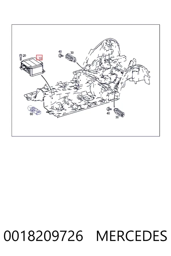 Módulo de control de airbag 0018209726 Mercedes