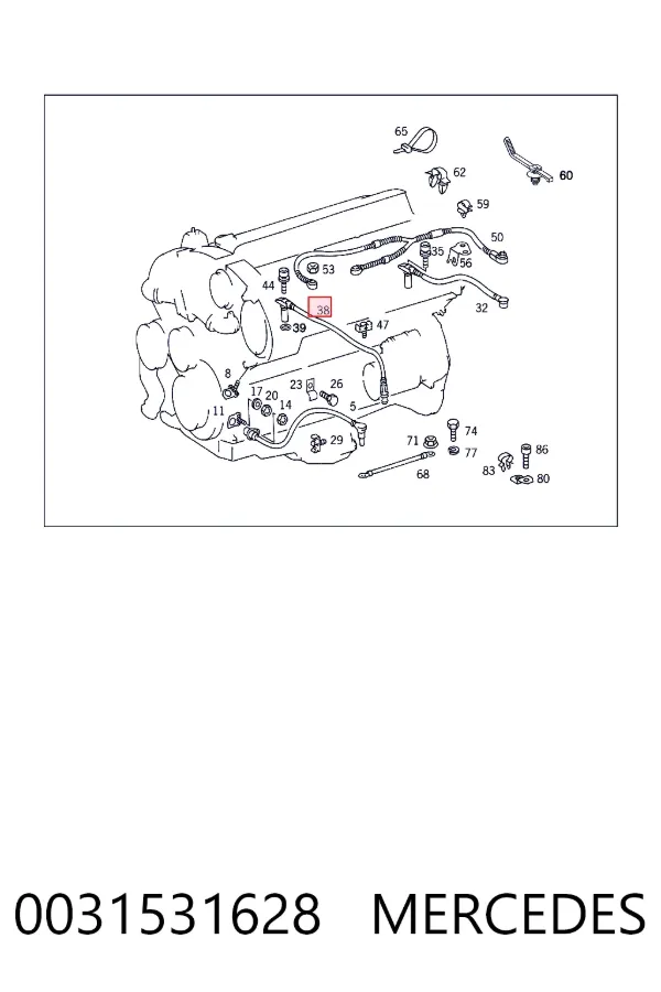 Sensor de árbol de levas 0031531628 Mercedes
