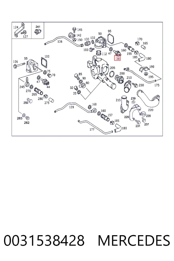 Sensor de temperatura 0031538428 Mercedes