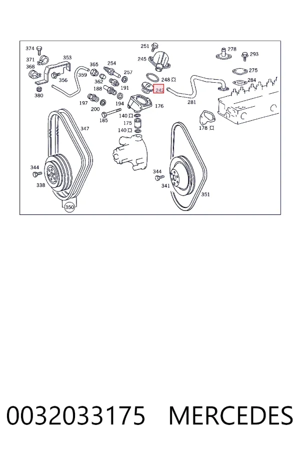 Termostato 0032033175 Mercedes