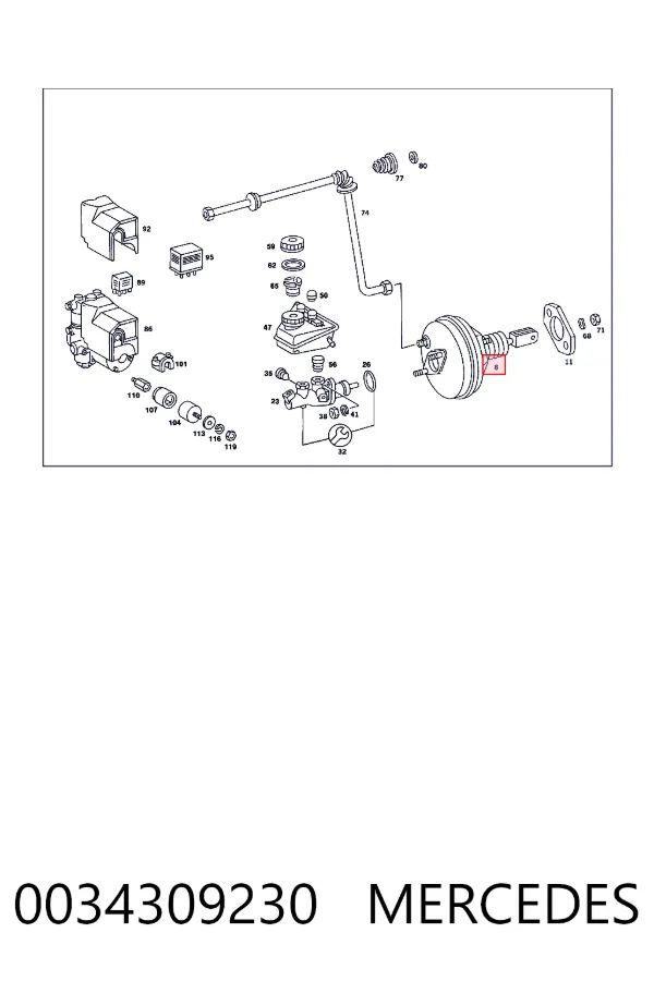 Servofreno 0034309230 Mercedes
