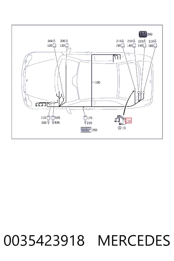 Sensor angulo de giro 0035423918 Mercedes
