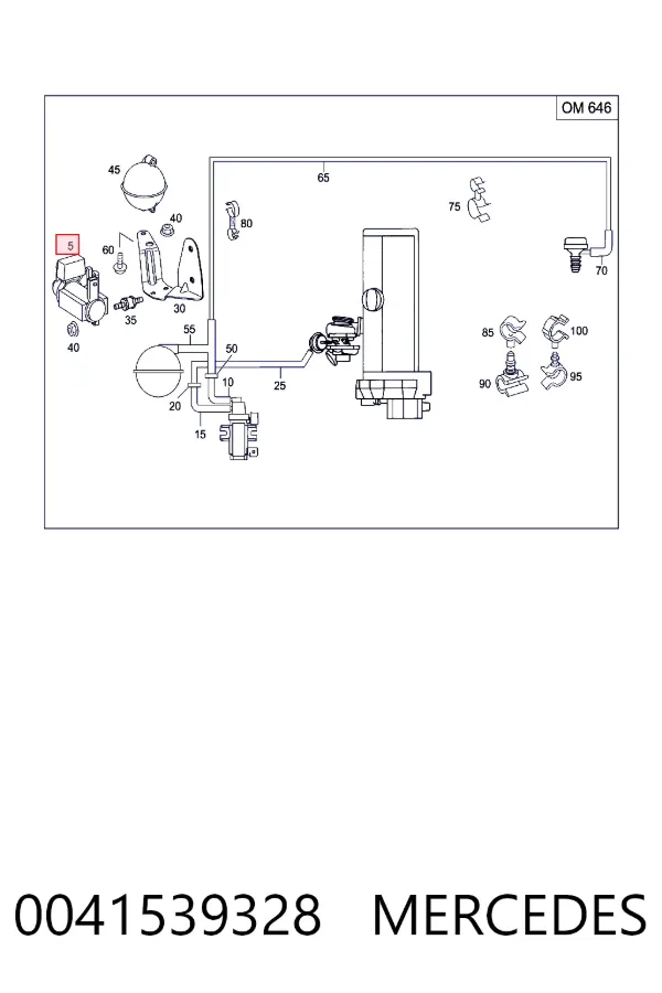 Válvula solenoide de control de presión de sobrealimentación 0041539328 Mercedes