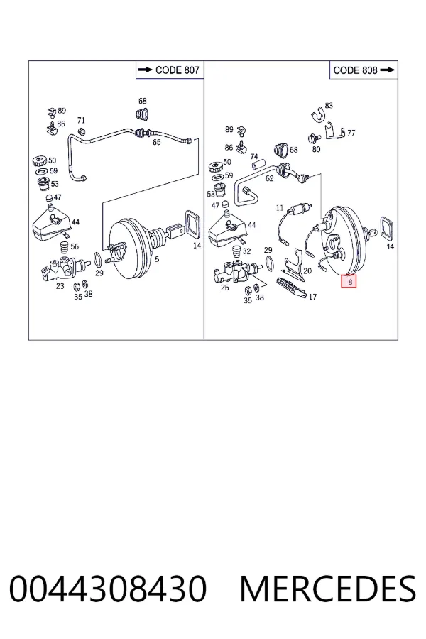Servofreno 0044308430 Mercedes