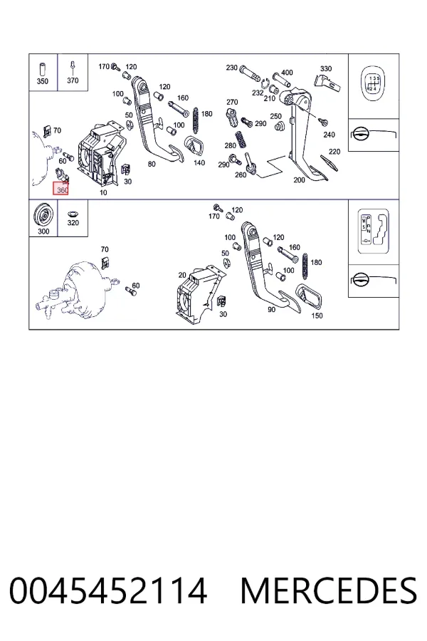 Interruptor de embrague 0045452114 Mercedes