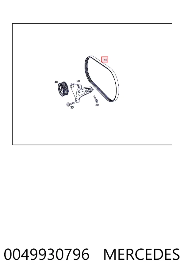 Correa de alternador 0049930796 Mercedes
