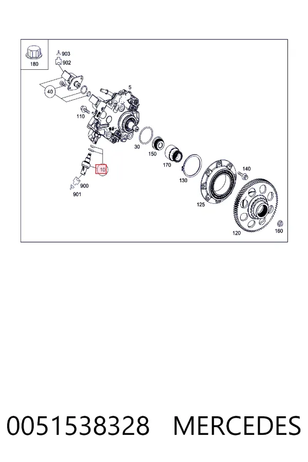 Sensor de temperatura de combustible 0051538328 Mercedes