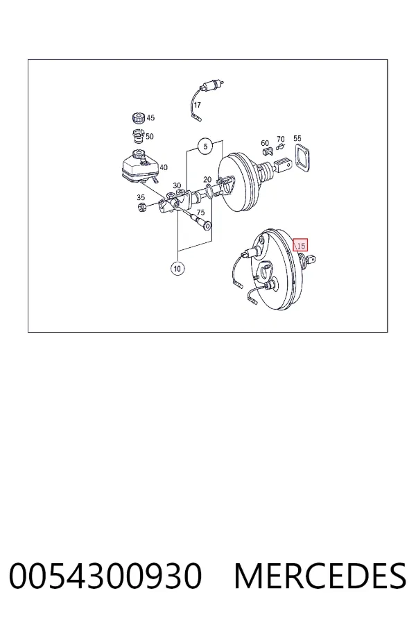 Servofreno 0054300930 Mercedes