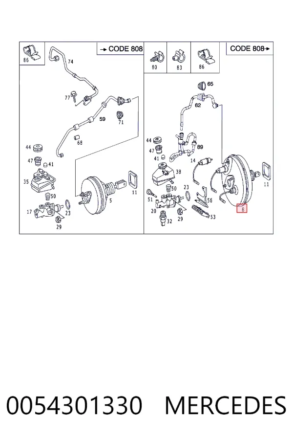 Servofreno 0054301330 Mercedes