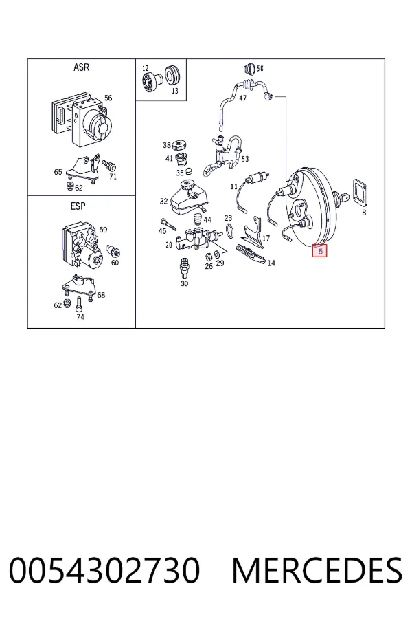 Servofreno 0054302730 Mercedes