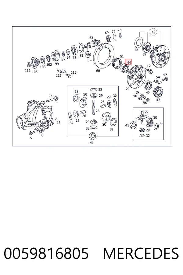 Cojinete de rueda 0059816805 Mercedes