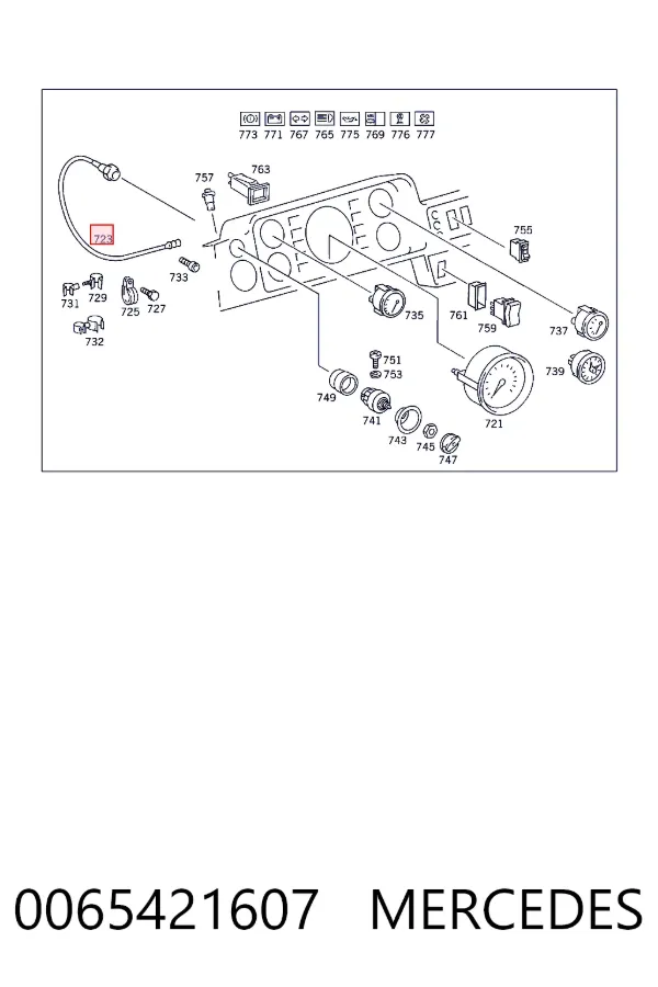 Cable velocímetro 0065421607 Mercedes